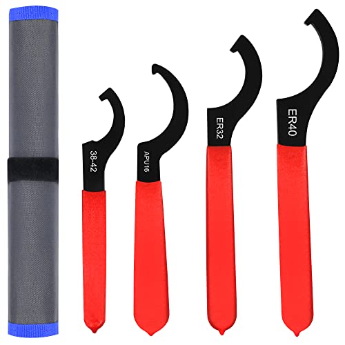 4pcs Coilover Spanner Wrench Set Adjustable Shock Wrench Heavy Duty Steel C Spanner for Most Coil Overs Shocks Adjustment and Suspension System - size: 4 Pcs
