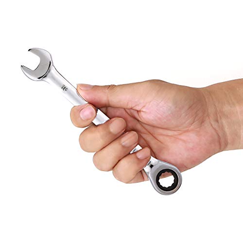 KINJOEK 2PCS 13mm Ratcheting Combination Wrenches Metric, 12-Point Design 72-Tooth Ratchet Gear Spanner - size: 13mm 2PCS