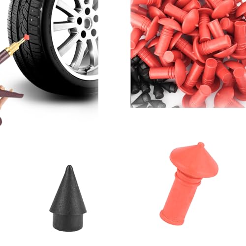 Mushroom Shaped Tire Repair Insert Plugs Kits, 90PCS Tire Repair Tools for Tubeless Tires, Professional Puncture Fix for Car, Truck, SUV and Motorcycle - size: 90pcs small