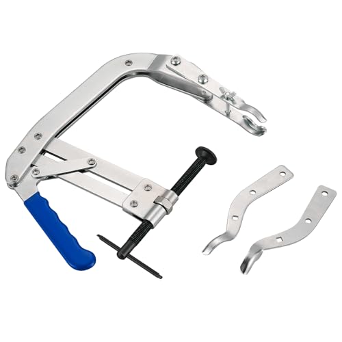 Universal 8-inch Valve Spring Compressor Tool | Automotive Engine Valve Spring Removal Tool Compatible with Small and Medium OHV Engines, Includes Replaceable Clamps