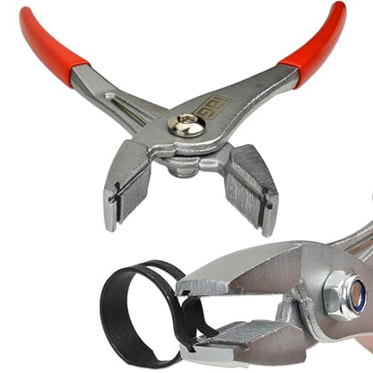 IAG Multi-Directional Hose Clamp Pliers, Fuel Line & Radiator Hose Tool | Swivel jaws reach clamps from any angle, made for spring & constant tension clamps, fuel/coolant/radiator hoses, no slip