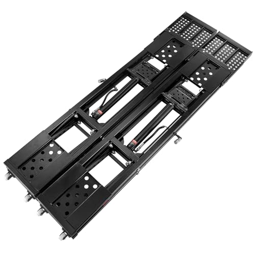 VEVOR Portable Car Lift - 7,000 LBS Capacity, 26.8" Max. Height, Heavy-Duty Carbon Steel Truck Lift with 120V Power Unit | 26.8" Max Height, Extended-Length Plates, Heavy-Duty Carbon Steel, 120V Power Unit, For Home Garage Shop