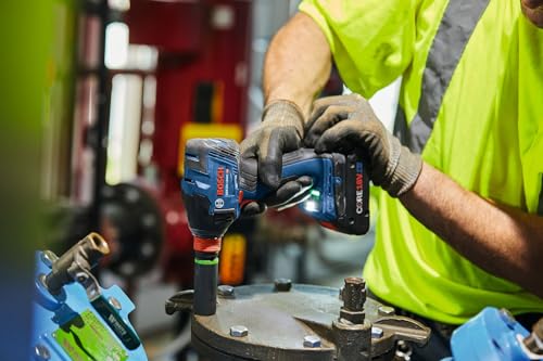 Bosch GDX18V-1860CN 18V Connected-Ready Two-In-One 1/4 In. and 1/2 In. Bit/Socket Impact Driver/Wrench (Bare Tool) | 1, 860 In-Lb Torque, 1/4 in Hex and 1/2 in Square Drive, Brushless Motor, 3-Speed Plus Advanced Modes, Connected-Ready - style: Industrial
