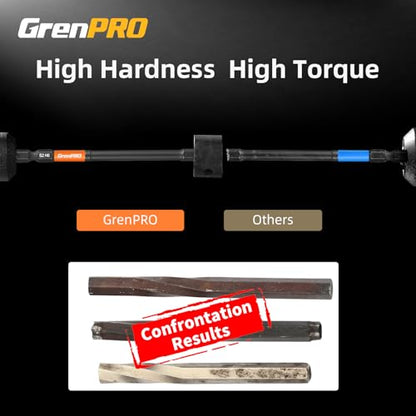GRENPRO Allen Wrench Drill Bit Set 22pcs Hex Bit Set，Impact Driver Bit Set，Screwdriver Bit Set，Allen Wrenches Sets，Allen Socket Set，4" Long Metric&SAE 1/4" Hex Shank Magnetic Allen Key Drill Bits Sets - size: 4" 22pcs(Metric&SAE)