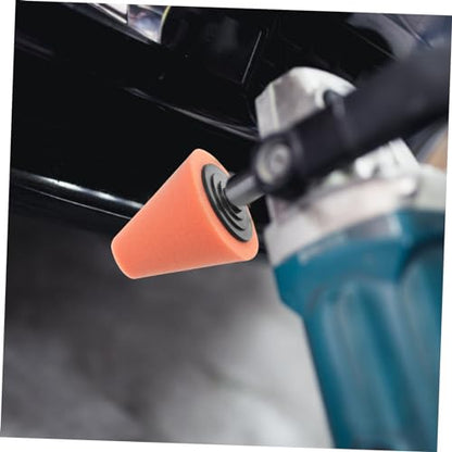 2pcs Car Wheel Polishing Sponge Pads Drill Buffer Attachment for Car Detailing Cone-Shaped Buffing Wheel for Waxing and Sealing
