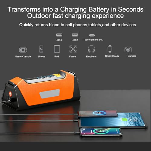 1500A Jump Starter with Air Compressor, 10000mAh Portable Car Battery Jump Starter with 180 PSI Tire Inflator, 12V Jump Box Charger with Flashlight LED Warning Light