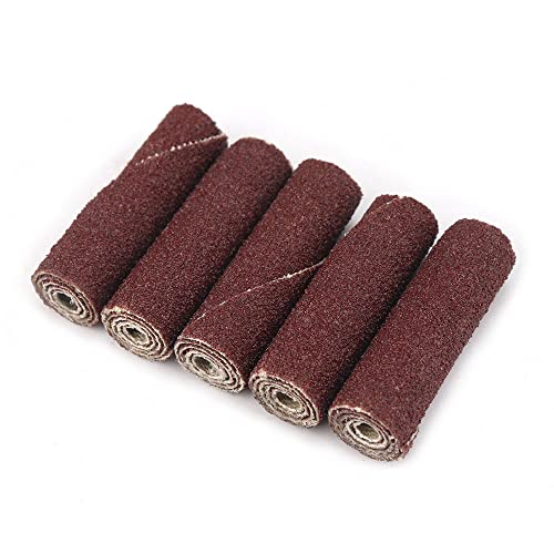 SI FANG Mini Sanding Engine Port and Polish Kit 1-1/2'' 100 Grit, Cylinder Head Abrasive Sandpaper Porting and Polishing Cartridge Roll Tool, for Metal Aluminum Cast Iron Sanding Rust Removal (5Pcs) - style: 100# 1-1/2''(Cylinder)