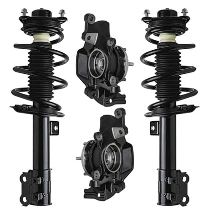 Detroit Axle - Front Steering Knuckles & Wheel Hub Bearings Struts with Coil Springs Replacement for 2011 Hyundai Sonata 2.4L - size: 4QU47825/ Big strut kit