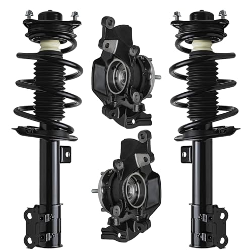 Detroit Axle - Front Steering Knuckles & Wheel Hub Bearings Struts with Coil Springs Replacement for 2011 Hyundai Sonata 2.4L - size: 4QU47825/ Big strut kit