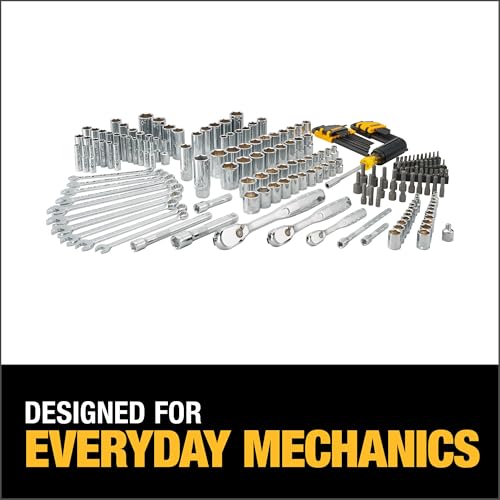 DEWALT Mechanics Tool Set, 1/4" & 3/8" & 1/2" Drive, SAE/Metric, 205-piece (DWMT81534) - style: 205 pc