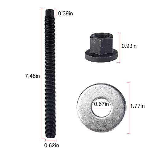 3mirrors Harmonic Balancer Installer Crank Compatible with GM 1997-Up LS Engines, Crankshaft Installation Crank Pulley Installer w/Thrust Bearing w/Lifting Hook