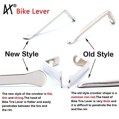 Premium Bicycle Tire Lever Tyre Spoon Iron Changing Tool, Bike Tire Levers Premium Stainless Steel Levers to Repair Bike Tube, Best Tire Changing Tool, Set of 3 - color: 3 Pcs