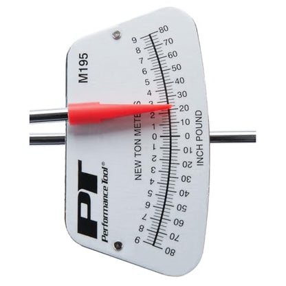 Performance Tool M195 1/4-Inch Drive Torque Beam Wrench - 0-80 inch/lbs | Ball Handle | Accurate Torque Measurement - style: 1/4" Dr. Beam Style (0-80 in/lbs)