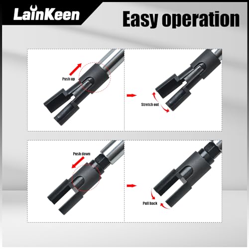 LainKeen Fuel Injector Puller Tool Kit Compatible with Ford EcoBoost 1.0, 1.5, 1.6, 2.0 3.5 3.7 Petrol Engines Injector Removal Tool with Slide Hammer