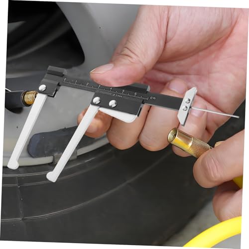 Tire Tread Ruler Tire Depth Gauge Tool for Brake Pad Depth Disc Brake Rotor Gauge