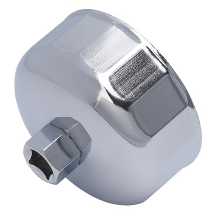 86.4mm 16Flutes Oil Filter Cap Wrench Removal Tool Socket for BMW Engines/for Volvo with 86mm Filter Housing Caps, Silver Heavy-Duty Alloy Steel - style: Alloy Steel