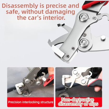 New Heavy Duty Spring Loaded Car Clip Pliers with Anti-Slip Grip,Multi-Functional Automotive Clip/Trim Removal Tool for Plastic Rivets,Stubborn Clips,Dashboard,Door Panel & Bike Tire Fasteners (1pc)