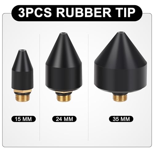 Hromee High Flow Air Blow Gun with 1/8-Inch Rubber Tip Set, Air Dust Gun Nozzle Compressor Accessories with 1/2-Inch Adapter