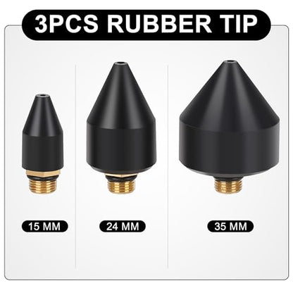 Hromee High Flow Air Blow Gun with 1/8-Inch Rubber Tip Set, Air Dust Gun Nozzle Compressor Accessories with 1/2-Inch Adapter