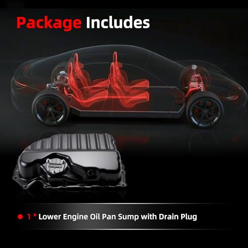 Oil Pan w/Drain Plug, Lower Engine Oil Pan for VW Jetta/Golf | for Passat/Passat CC/Tiguan/Beetle/CC/Eos for Audi A3/A3 Quattro/Q3/Q3 Quattro/TT Quattro 1.8L 2.0L, 264-713, 264713, VWP24A - size: for Jetta/Passat/Beetle/CC/Eos/A3/Q3/TT