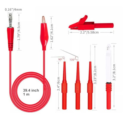 Automotive Test Lead Set, Back Probe Kit 30pcs, Copper Alligator Clips to Banana Plug Test Lead, Multimeter Test Lead Set for Automotive Repair and Diagnostic Circuit Testing - size: 30 Pcs Kit