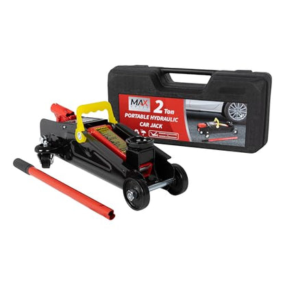Maxority 2-Ton (4000 lbs) Hydraulic Trolley Garage Service/Floor Jack with Blow Mold Carrying Storage Case for sedans and Pickup Trucks Home and Workshop Vehicle Maintenance