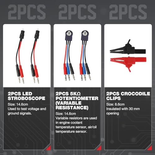Multimeter Test Leads Kit 114PCS Multimeter Leads Kit Multi Function Electrical Back Probe Kit Efficient Automotive Circuit Test Leads Kit Relay Wire Terminal Test Diagnostic Tool with Wire Breaker - size: 114PCS Multimeter Test Leads