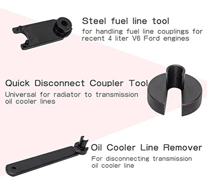 Master Quick Disconnect Tool Kit, 22pc Line Disconnect Tool Set for AC Fuel Line & Transmission Systems, Fuel Line Quick Disconnect Tool Master Set Compatible with Ford Chevy GM Models