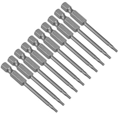 uxcell 10 Pcs H2 Magnetic Hex Head Screwdriver Bits, 1/4 Inch Hex Shank 2.56-inch Length S2 Power Tools - size: H2*65mm