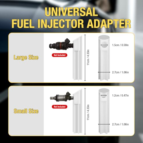 ALLOSUN Universal Auto Car Fuel Injector Nozzle Flush Cleaner Adapter DIY Cleaning Tool Kit Set (Adapter) - color: Nozzle Adapter