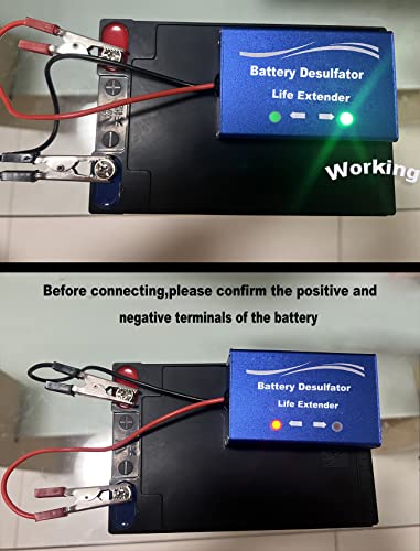 12 Volts Lead Acid Battery Maintainer & Desulfator Battery Life Extender Desulfator