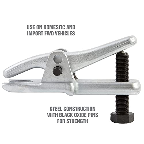 OEMTOOLS 26553 Ball Joint Separator, Adjustable Ball Joint Removal Tool for Various Sizes, Steel Construction Balljoint Separator with Black Oxide Pins, Ideal Ball Joint Tool