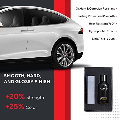 Nano Bond Ceramic Coating for Cars - 80% SiO2 Formula, Hydrophobic Paint Protection, UV & Corrosion Resistant for Glass, Wheels & Plastic, Easy Application, Car Detailing Kit, 30ml - size: 30ml