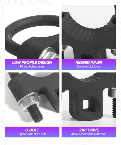 Inner Tie Rod Removal Tool,Car Accessories 3/8” Inch Tie Rod End Removal Tool,Automotive Specialty Tools,Universal Low Profile Tools U-Wrench,Suitable for Car Truck Vehicle Automotive Repair