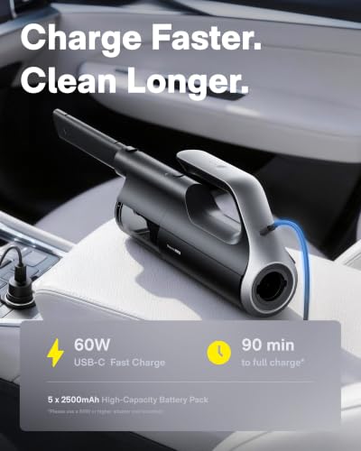 HOTO BlowVac™ Handheld Vacuum Cordless, Car Vacuum Cleaner with 23000Pa High Power, 3 Suction Modes, Electric Compressed Air Duster Blower for Car Interior, Home, Outdoor