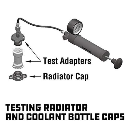 Powerbuilt Cooling System Pressure Tester Adapter Kit for European Vehicles – 12-Piece Set for Audi, BMW, VW, Mercedes & More – Works with Model 647642 Pressure Testing Pump - 647644 - size: European Car Adapters