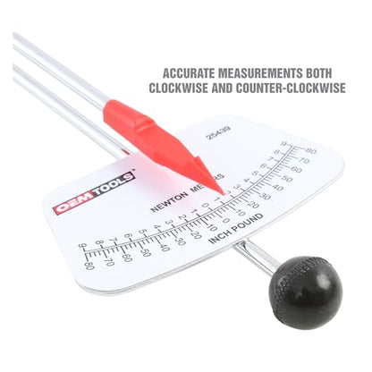 OEMTOOLS 25439 Deflection Beam Torque Wrench, 1/4-Inch Drive, Precision Torque Tool for Automotive and Mechanical Applications, Durable Steel Construction, Torque Wrench, Beam Torque Wrench - style: 1-80 In/Lbs