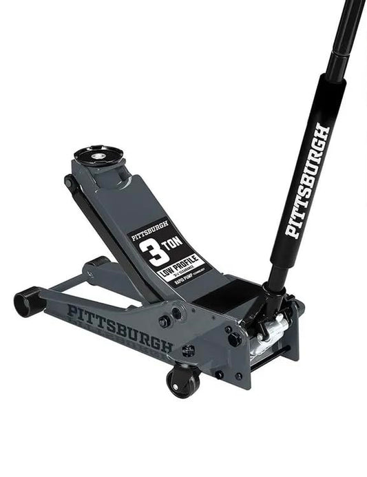 3 Ton Heavy Duty Ultra Low Profile Steel Floor Jack with Rapid Pump Quick Lift