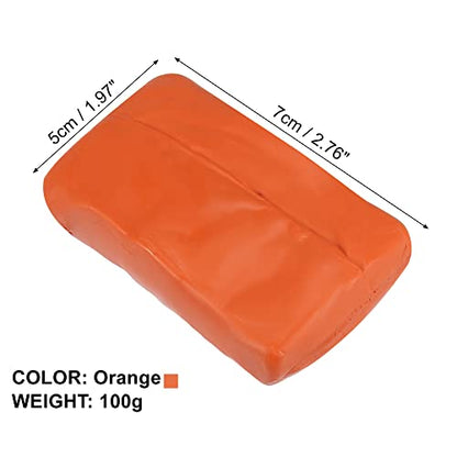 X AUTOHAUX Car Clay Bar Wash Mud Orange 100g Detailing Cleaning Polishing Tool for Cleaning Cars RV Boats Bus Coating - color: Orange