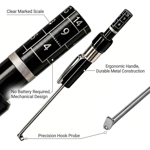 Brake Pad Thickness Detection Pen, 1.5mm Thickness Measuring Gauge with Clear Scale, Portable Tire Tread Depth Tool, High Precision Inspection Gauge for Internal External IV & V Brake Pads