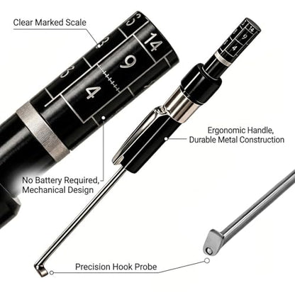 Brake Pad Thickness Detection Pen, 1.5mm Thickness Measuring Gauge with Clear Scale, Portable Tire Tread Depth Tool, High Precision Inspection Gauge for Internal External IV & V Brake Pads