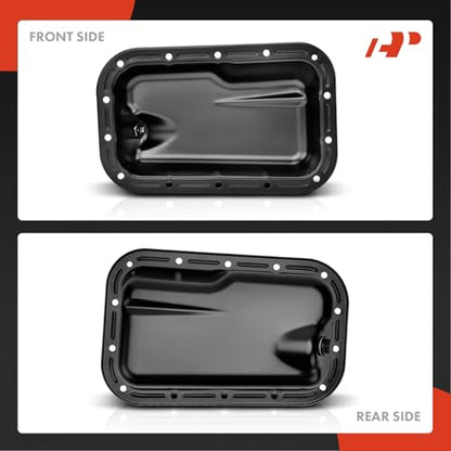 A-Premium Lower Engine Oil Pan Sump with Drain Plug | Compatible with Dodge Charger 2011-2019, Challenger 2011-2020 & Jeep Wrangler 2012-2017, Wrangler JK & Chrysler 300, 3.6L