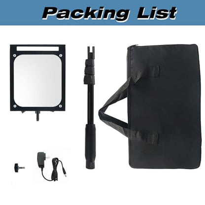 Under Vehicle Inspection Mirror with LED Light Adjustable Length,Rechargeable Inspection Mirror for Entry Security,Parking Lot Security,auto Maintenance,Equipment Inspection