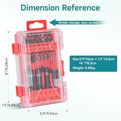 35Pcs Impact Driver Bits Set with a Storage Case | 28 Magnetic Screwdriver Bits, 3 Hex Countersink Drill Bits, 3 Sockets, Quick Change Chuck for Power Screwdrivers Electric - style: 28 Screwdriver Bits, 3 Countersink Drill Bits, 3 Sockets,1 Change Chuck