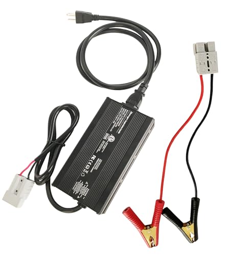 14.6V 10A LiFePO4 Battery Charger, 12V 4-String Lithium Smart Charger with Anti-Spark & Active PFC, Wide 90-264V AC for RV/Deep Cycle, Anderson to Alligator Clips - size: 12v 10a