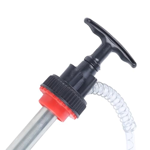 Manual Push Oil Pump Transfer Pump, 5 Gallon Bucket Pump with 47" Long X 5/8”Diameter Clear Vinyl Hose