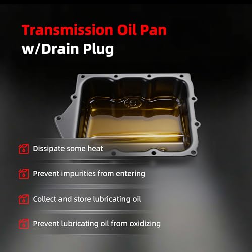 Oil Pan w/Drain Plug, Transmission Oil Pan for Ram ProMaster 1500 | for Ram ProMaster 2500/3500 12-18, for Chrysler 200/Pacifica/Sebring 07-16, for Dodge Avenger/Grand Caravan/Journey 08-14 - size: for ProMaster 1500/2500/3500 2012-2018