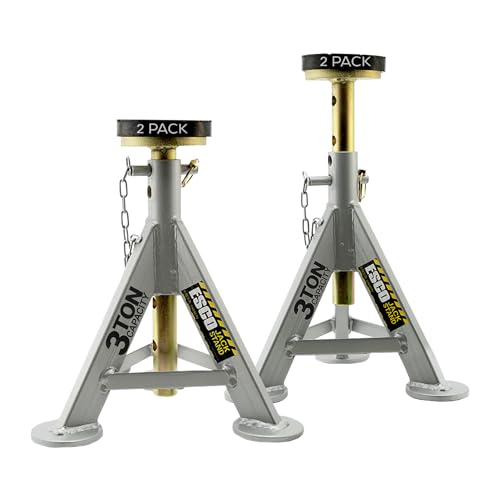 3 Ton Performance Jack Stands, Pair - style: 3 Ton - Flat Rubber Saddle
