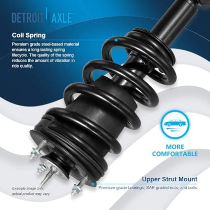 Detroit Axle - 4WD Struts Shocks Kit for 2014-2018 Chevy Silverado 1500 GMC Sierra 1500, 2015 2016 2017 Front Struts with Coil Spring Sway Bar End Links Rear Shock Absorbers Suspension Replacement - size: 6AQS47172-V1/ strut shock sway kit