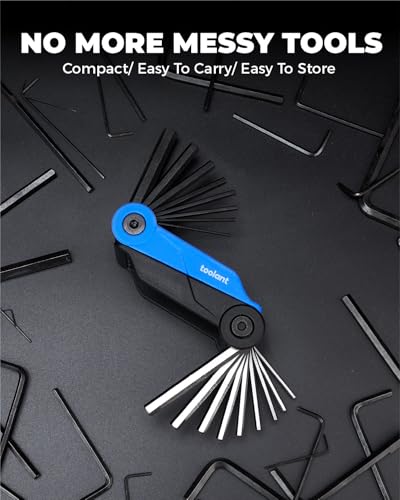 Kraftek toolant 17PCS Folding Allen Wrenches Sets(Metric and SAE), Metric Allen Key Set 1.5mm- 8mm, SAE Hex Key Set 5/64”- 1/4", Folding Hex Keys for Home Repair and Bikes(EDC),gift for men - size: 17PCS(Folding)